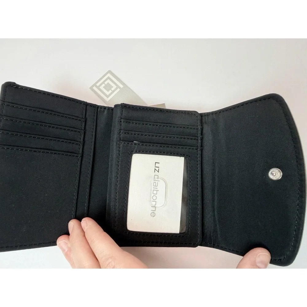 Liz Clairborne Gray Pewter Trifold Wallet New With Tags #2